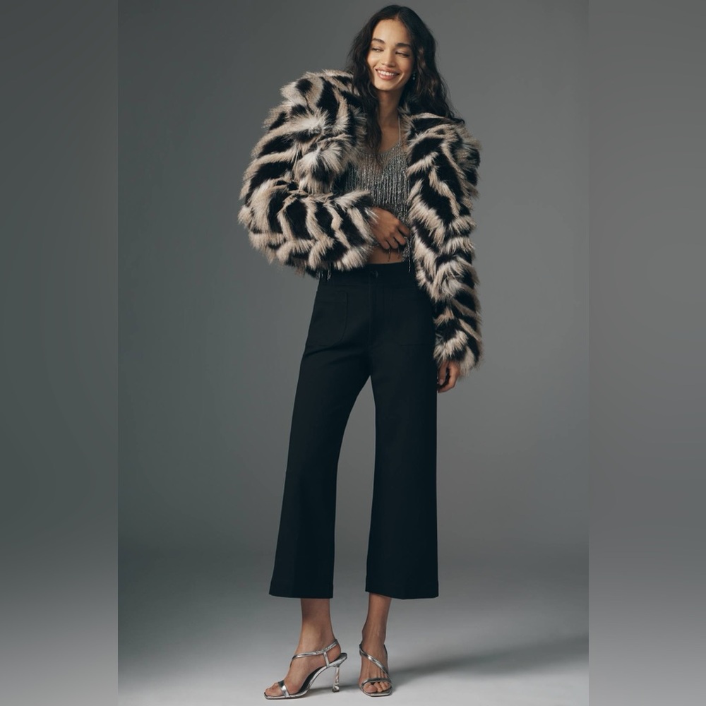 Maeve Colette Ponte Crop Wide Leg